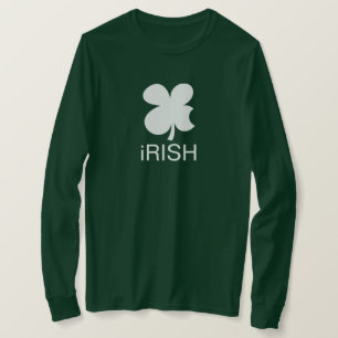Green long sleeve Irish Clover St Patrick's Day T-Shirt