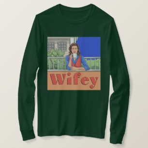 Green Long-Sleeve Wifey T-Shirt