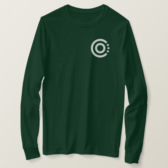 Green long sleeved CO t-shirt (Design Front)