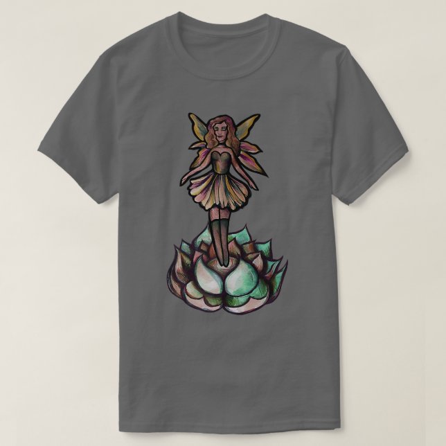 Green Lotus Fairy Art yoga classT-Shirt T-Shirt (Design Front)