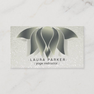Green Lotus Flower Yoga Healing Meditation Business Card