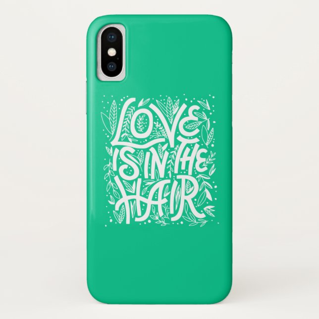 Green Love Is In The Hair Case-Mate iPhone Case (Back)