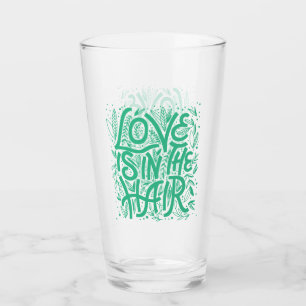 Green Love Is In The Hair Glass