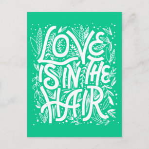 Green Love Is In The Hair Postcard