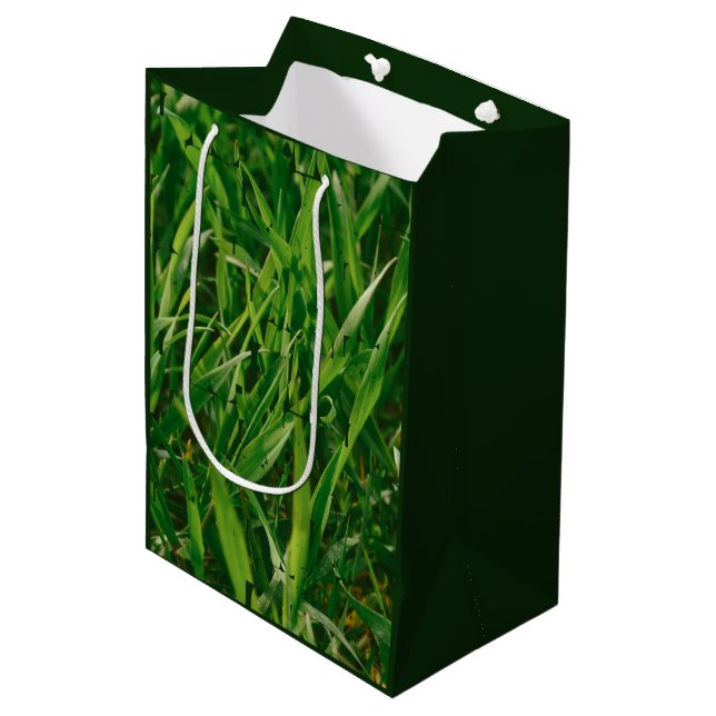 Green Love Lawn Care Service Medium Gift Bag (Front Angled)