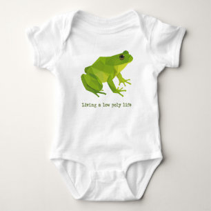 Green Low Poly Life Frog Baby Bodysuit