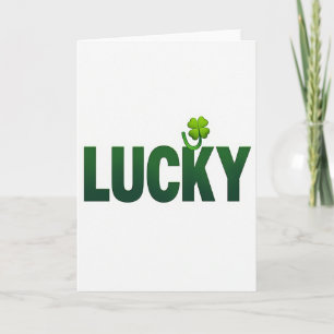 Green Lucky Clover Art Card