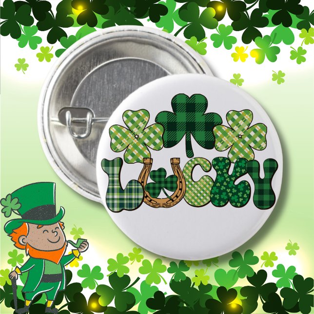 Green Lucky St Patricks Day 3 Cm Round Badge (Green Lucky St Patricks Day 3 Cm Round Badge)
