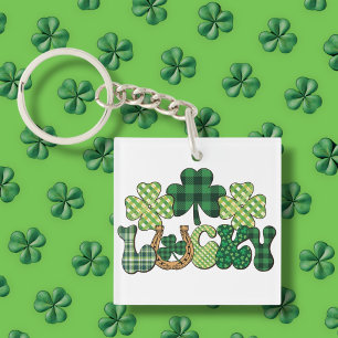 Green Lucky St Patricks Day Key Ring