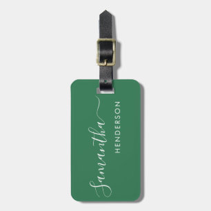 Green Luggage Tags Wedding Table Plan/Favour