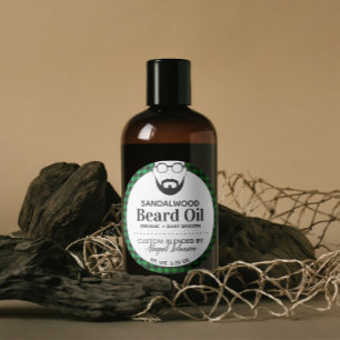 Green Lumberjack Plaid Men's Beard Oil Labels