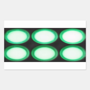 Green Luminescence Rectangular Sticker