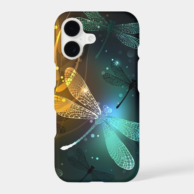 Green luminous dragonfly flight (Back)