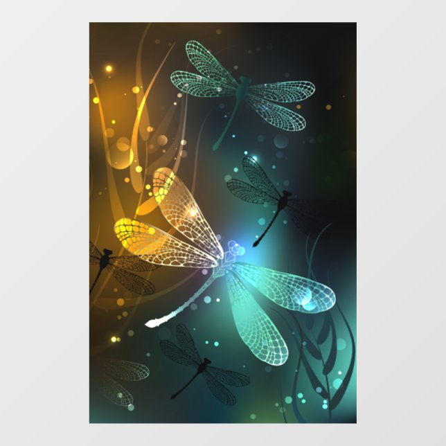 Green luminous dragonfly flight (Sheet)