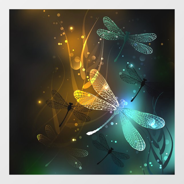 Green luminous dragonfly flight (Sheet)