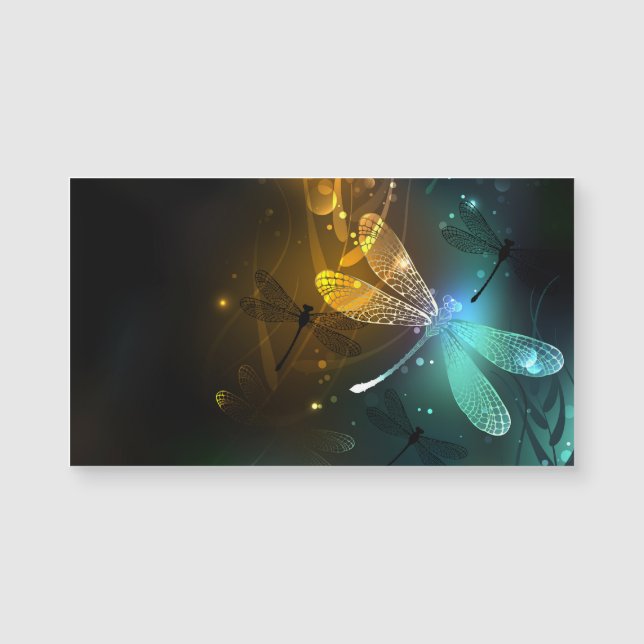 Green luminous dragonfly flight (Front)