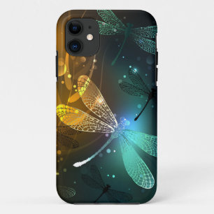 Green luminous dragonfly flight Case-Mate iPhone case