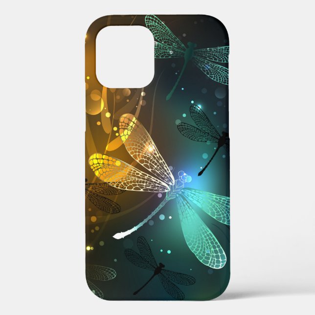 Green luminous dragonfly flight Case-Mate iPhone case (Back)