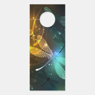 Green luminous dragonfly flight door hanger