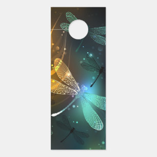 Green luminous dragonfly flight door hanger