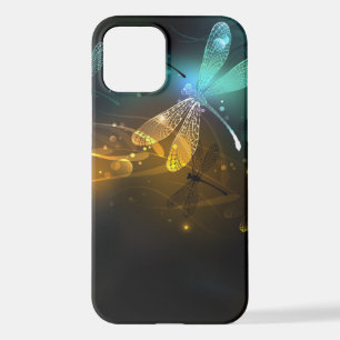 Green luminous dragonfly flight iPhone 12 case