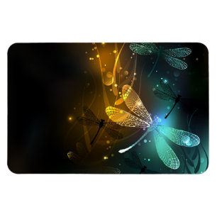 Green luminous dragonfly flight magnet