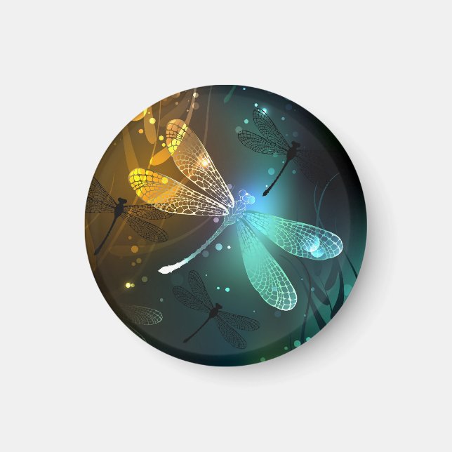 Green luminous dragonfly flight magnet (Front)