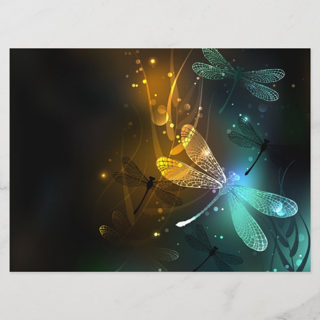 Green luminous dragonfly flight programme (Front)