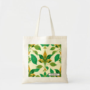 Green Luxury Art Deco Emerald Floral Tote Bag