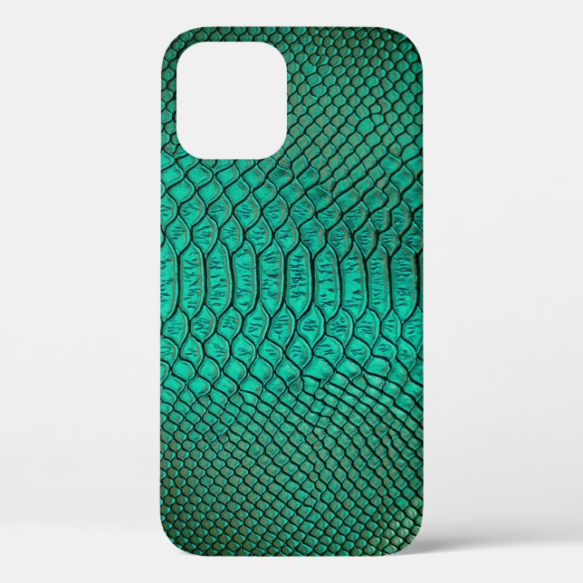 Green Luxury Snake Skin Closeup Case-Mate iPhone Case (Back)