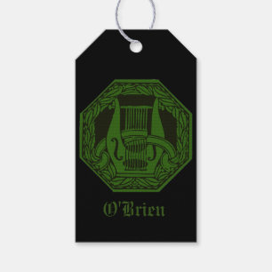 Green Lyre Badge Personalised Gift Tags