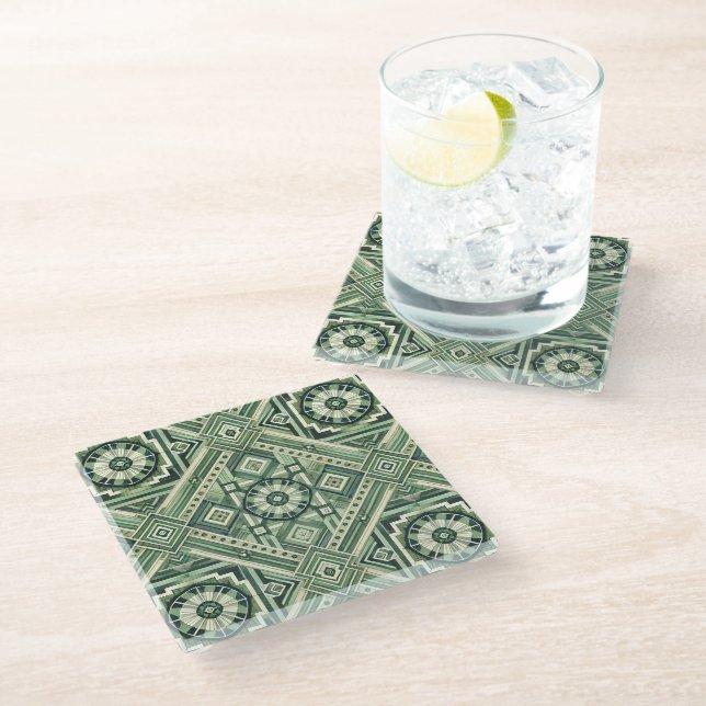 Green Machine Glass Coaster (Angled)