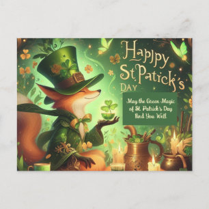 Green Magic of St. Patrick's Day Find You Well Postcard