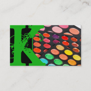 Green Make Up Artist Palette Business Card