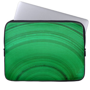 Green Malachite Close-Up Laptop Sleeve
