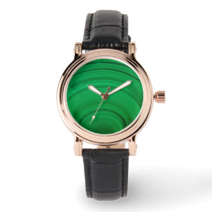 Green Malachite Close-Up Watch