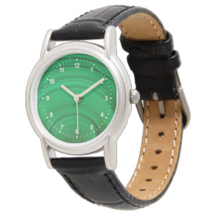 Green Malachite Close-Up Watch