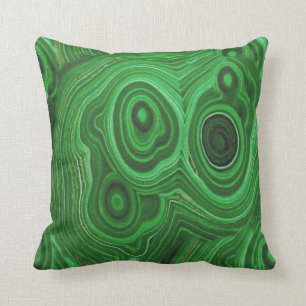 GREEN MALACHITE GEM STONE CUSHION