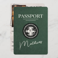 Green Maldives Passport Save The Date