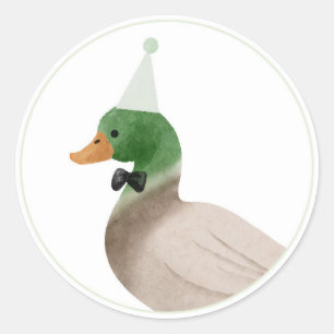 Green Mallard Duck Sticker