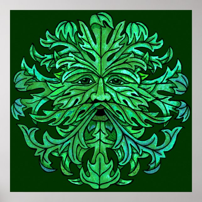 Green Man Gaze Poster (Front)
