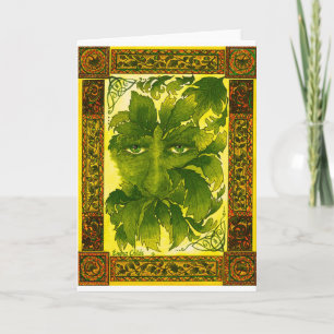 Green Man Greeting Card