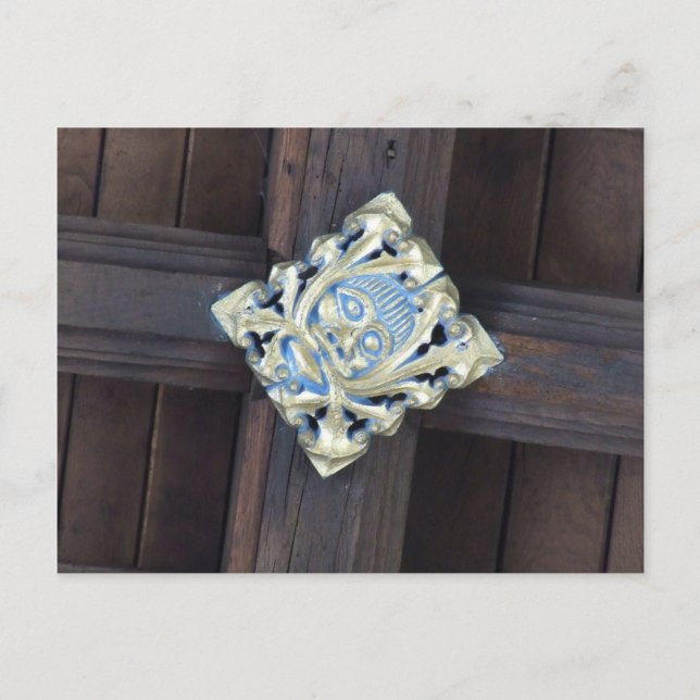 Green Man Postcard - Sileby (Front)