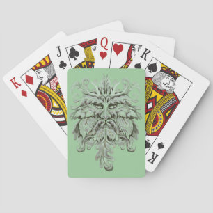 Green Man Silver Playing Cards