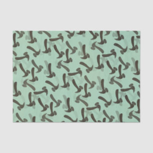 Green Mancave Hammer Tissue Paper