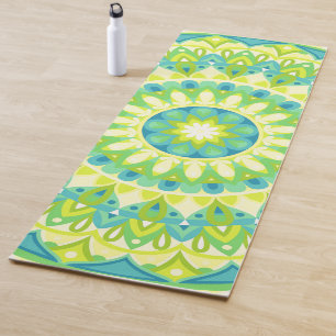 Green Mandala Centred Nature Inspired Meditation Yoga Mat
