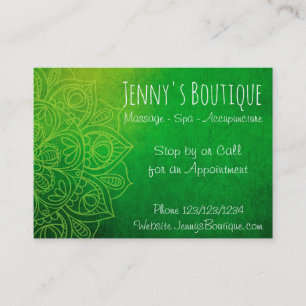 Green Mandala Classy Business Card