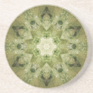 Green Mandala Coaster