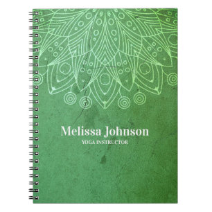 Green Mandala Custom Notebook