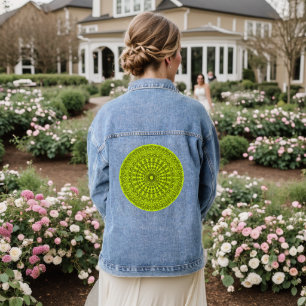 GREEN MANDALA DENIM JACKET